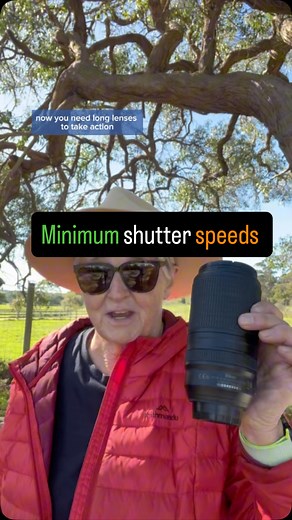 When you have along lens in your camera , you need to keep an eye on your shutter speeds In fact with long lenses your shutter speeds should be at least your biggest focal length So if you have a 70-300mm lens on, your shutter speeds should be at least 1/300 second If you have a 200-500mm lens, your shutter speed should be at least 1/500 🙏if you’d like to thank me, please just comment, share, like or follow - that helps a lot 🙏 | Learn how to Photograph