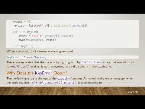 Understanding the KeyError in Python's Pandas: Tips for Debugging Your Code