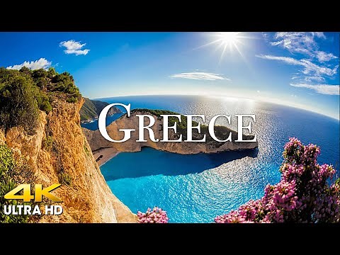 FLYING OVER GREECE (4K UHD) - Beautiful Nature Scenery with Relaxing Music (4K Video Ultra HD)