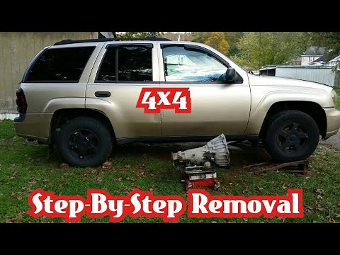 One Man...No Fancy Lifts ...Trailblazer 4x4 Transmission Removal