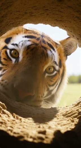 Giant Python Explodes Out of Cave — Tiger Ambushed Mid-Chase! #animals #naturedocumentary #wildlife