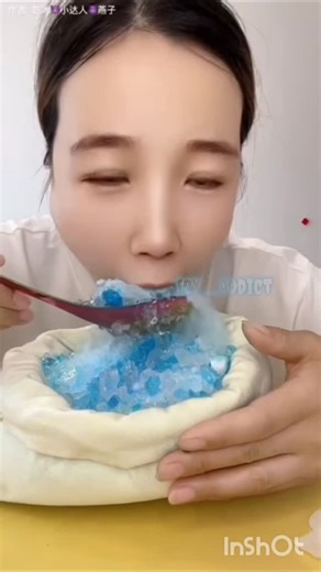 @icy._.addict on Instagram: "{qian16662888} Light Blue ice eating 🩵🩵🩵🩵"
