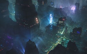使用C4D+Octane+Ps制作大型赛博朋克城市教程 中英字幕 带资产 Creating a Cyberpunk City with C4D 中英字幕