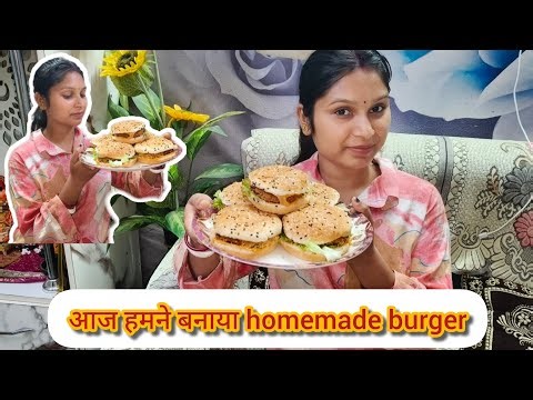 Aj humne banaya home made burger tasty and healthy burger... #dailyhousewiferoutine #housewifelife