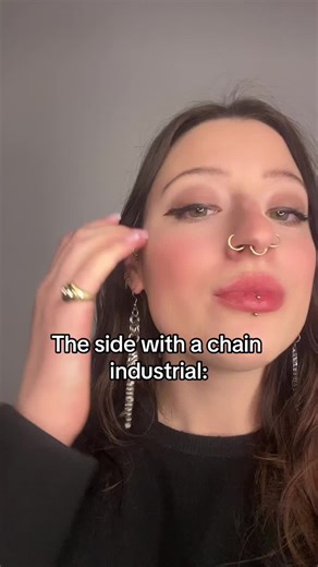 Stylish Chain Piercings: Industrial and Helix Ideas