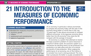 Chapter 21:Measures of economic performance/Edexcel A-Level Economics/经济/爱德思CAIE