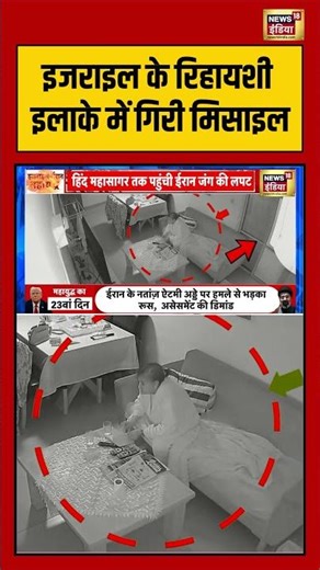 Israel के रिहायशी इलाके में गिरी मिसाइल | #iranisraelwar #warnews #shorts #viralvideo #viralnews