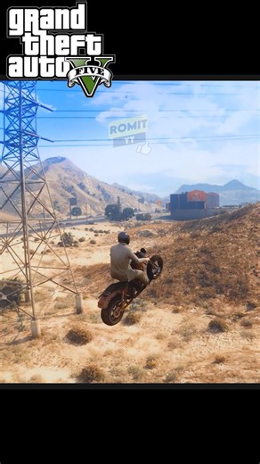 Old bike rusty lucky 🤞 desert 🏜️ mega jump #shorts #gta5