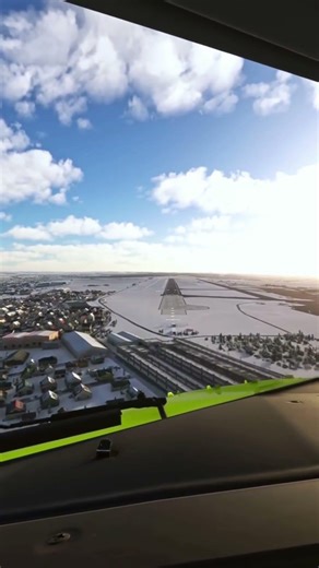 B738 cockpit view, arrival at IKT during frosty weather. #msfs2020 #737 #planelanding #cockpitview