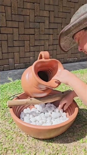 :Easiest DIY Garden Fountain Ever 😲 Simple Water Feature Idea