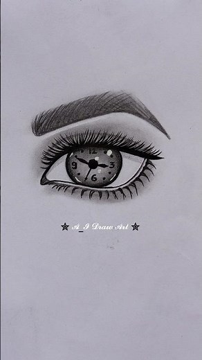 The Mystery of Time 💛 Realistic Eye Drawing Tutorial | 𝓐 𝓢 𝓓𝓻𝓪𝔀 𝓐𝓻𝓽