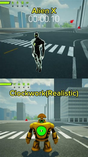 Alien X VS ClockWork Speed Test new comment task ben 10 galvan #shorts #highrpmshorts #ben10