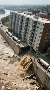 2M views · 4.3K reactions | Massive Building Collapses into River – floodwaters on streets #BuildingCollapse | Viral Clip | Facebook