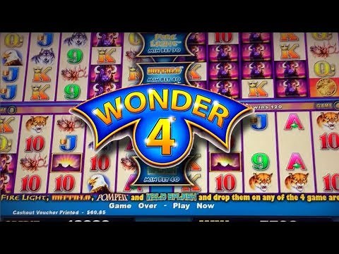 LIVE PLAY on Wonder 4 Slot Machine Buffalo with Bonuses and Big Win!!!
