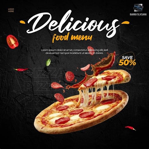 Cheesy Pizza Animation Banner | Social Media Animation Banner | After Effect | Rudro FX Studio