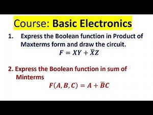 Express the Boolean function in Product of Maxterms form and sum of Minterm form