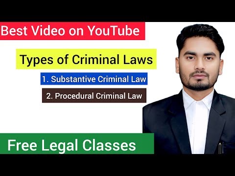 Types of Criminal Law | Substantive & Procedural Criminal Law | Explained #upsc #education #law#llb