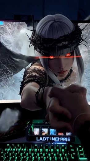 THIS AI Wallpaper is INSANE! 🔥 Angie Angel PC Setup #shorts