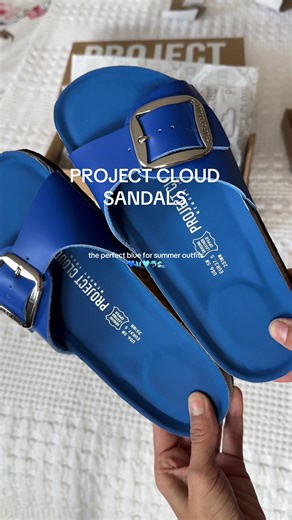 Found my summer vacation sandals ✨ Memory foam cushioned, super comfy, and that blue is everything. These are from Project Cloud and they’re perfect for walking, errands, and travel days. #flipflops #sandals #summershoes #projectcloud #womenssandals