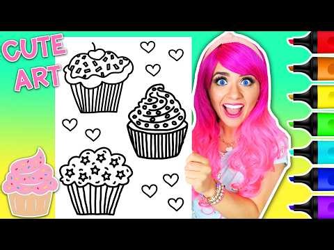 Coloring Yummy Cupcakes 🧁 | Cute & Satisfying Coloring Page + Ohuhu Art Markers
