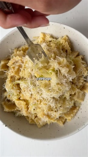 caramelized cabbage & miso butter pasta