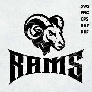 Rams Mascot Logo Svg Png Eps Pdf | Bold Ram Head Team Design for Shirts, Spirit Wear, Decals, and School Banners | Digital Download - Etsy