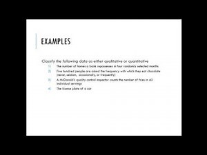 Qualitative versus Quantitative Data