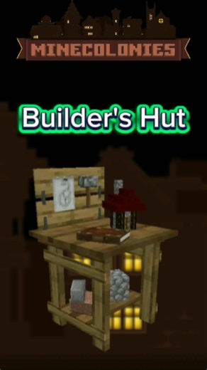 Minecolony| builders hut crafting recipe| builder and adaptability & athletics| MC Recipe Book🎄
