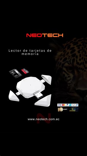 Lector de tarjetas SD 20 dólares 💥 Lector de tarjetas SD para iPhone/ipad/Android/Mac/Computadora/Cámara Lector de tarjetas micro SD 5 en 1 visor de cámara de rastro Lector de tarjetas de memoria portátil Adaptador de tarjetas #neotech #neotechecuador