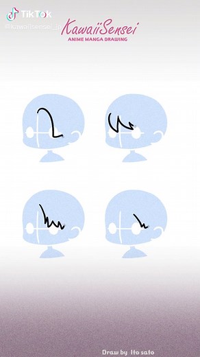 Chibi hairstyle pattern👦👱🧓🧑‍🦱 #anime #manga #art #hair