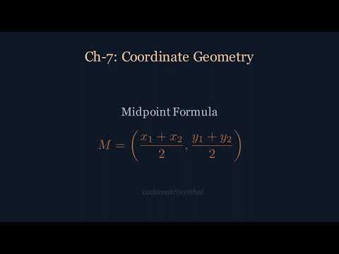 Coordinate Geometry | Class 10 Maths Chapter 7 All Important Formulas #maths #codematrixvishal