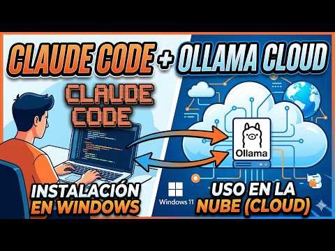 AI - Windows 10 - Installing Claude Code and using it with Ollama in the cloud