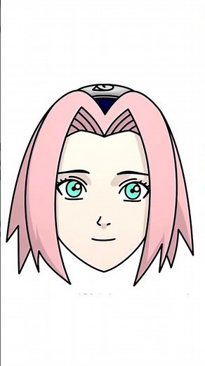 How to draw SAKURA HARUNO Face #shorts