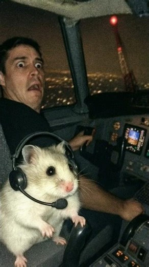 Hamster’s Airplane Takeover ⚠️✈️