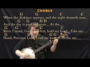 Precious Lord, Take My Hand (Hymn) Banjo Cover Lesson in G with Chords/Lyrics