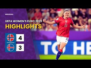 Norway - Iceland | 4-3 | Highlights | UEFA Women's EURO 2025 | norway iceland
