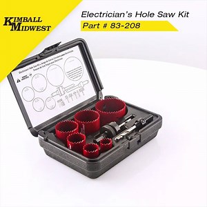 This hole saw kit cuts the perfect hole every time. Learn more at https://goo.gl/VkkL8s | Kimball Midwest