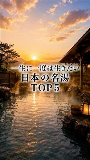 一度は行きたい！日本の名湯ランキングTOP5♨️