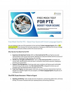Free PTE Mock Test – Your Step Toward Success - SlideServe