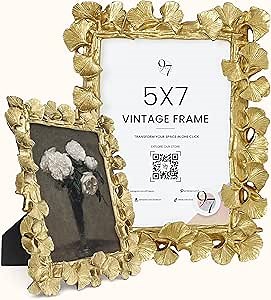 97 Decor Vintage Gold Picture Frames 5x7 - Fancy Gold Vintage Picture Frames 5x7, Cute Golden Ornate Frame 5 X 7, Decorative Antique Frame 5 By 7 For Tabletop And Wall Hanging, Antique Wall Decor