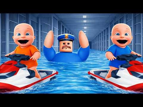 Baby & Brother Escape BARRY'S FLOODED PRISON!