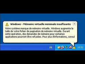 Résoudre problème mémoire virtuel insuffisante, pc portable lent, ordinateur.