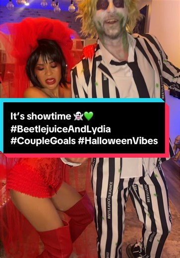 Beetlejuice Dances: Halloween Couple Costume Fun