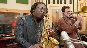 38K views · 1.6K reactions | Our first cover in years! So excited to feature our newest member, Rogerst Charles, on the alto sax. Josh H and Daro started playing with Rogerst in high school band and it's so nice to be reunited all these years later. Also check out Daro on the bari! Hope you enjoy and see you on tour in Europe next week : ) Video by Austin Kruczek | Lucky Chops | Facebook