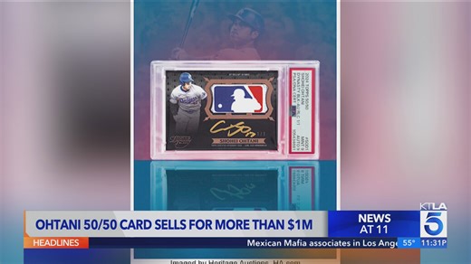 Rare Ohtani baseball card sells for six figures