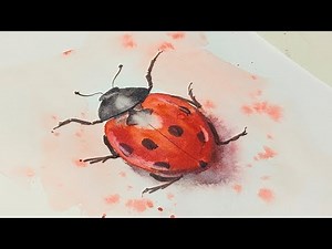 Watch Me Paint a Ladybug | Easy Watercolour Tutorial for Beginners | Watercolor Tips