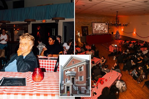 Brooklyn’s hottest movie night draws both hipsters and the elderly to century-old, Italian-American social club