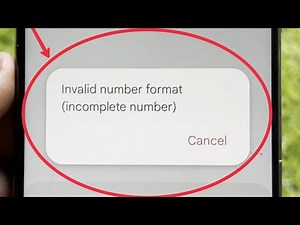 Phone App || Calling Invalid number format (incomplete number) Problem Solve