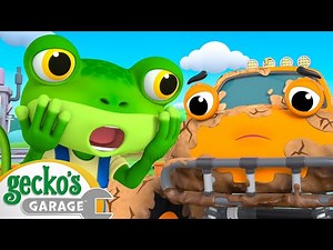 Funny Mud Adventure! Max Refuses a Car Wash 🛁 | Gecko's Garage | Learning Videos for Kids 🛻🐸🛠️