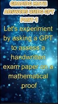 Grade Math Exams using a GPT